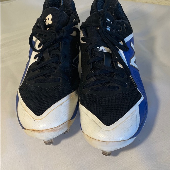 New Balance Navy and White Athletic Baseball Cleats - Picture 3 of 8